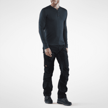 Tricou cu mânecă lungă Fjällräven Singi Merino Henley Men Dark Navy