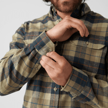 Cămașă cu mânecă lungă Fjällräven Singi Heavy Flannel Shirt Men Chalk White-Dark Navy