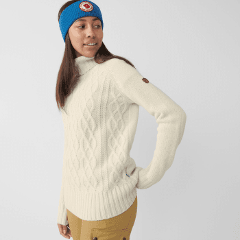 Pulover Fjällräven Övik Cable Knit Roller Neck Women Chalk White