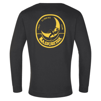 Tricou cu mânecă lungă La Sportiva CLIMBING ON THE MOON Sweatshirt Men Carbon/Giallo