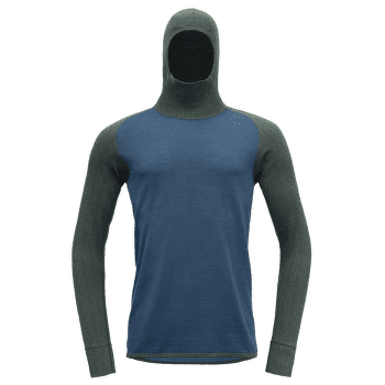 Tricou cu mânecă lungă Devold Kvitegga Merino 230 Hoodie Men 427C WOODS/BLUE