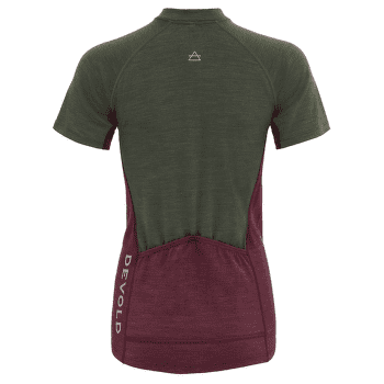 Tricou cu mânecă scurtă Devold Standal Merino Tee Zip Neck Women 740A Beetroot