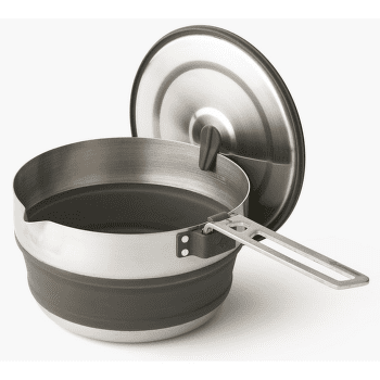 Oală Sea to Summit Detour Stainless Steel Collapsible Pouring Pot - 1.8L Beluga Black