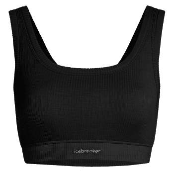 Sutien Icebreaker Merino Blend Rib Lotus Bra Women BLACK