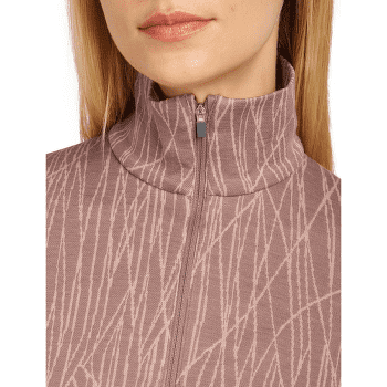 Tricou cu mânecă lungă Icebreaker Merino 260 Tech Vertex LS Half Zip Delta Lines AOP Merino SUMMIT/BLUSH/J