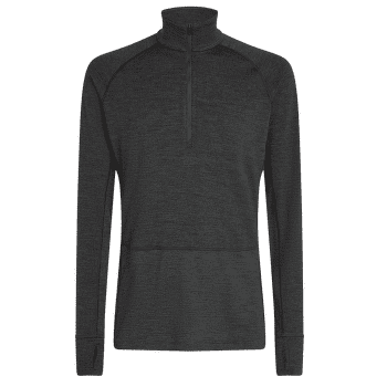 Tricou cu mânecă lungă Icebreaker Merino 260 ZoneKnit™ LS Half Zip Men JET HTHR-011
