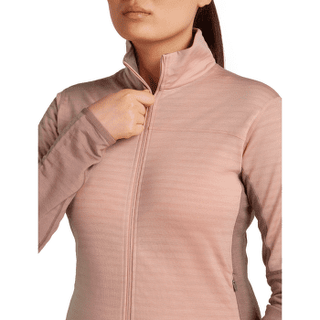 Hanorac Icebreaker Merino Blend 300 RealFleece™ Descender LS Zip Women SUMMIT/BLUSH/CB