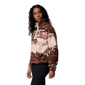 Hanorac Columbia Helvetia™ II Printed Cropped Half Snap Women Tobacco Sisters, Dark Stone 256