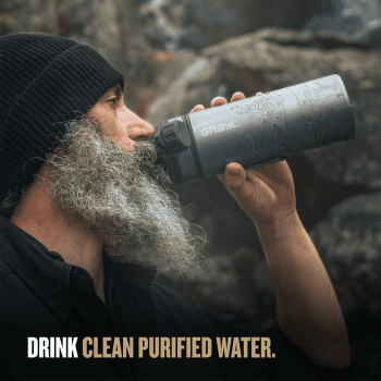Filtru Grayl GeoPress Purifier Titanium Bottle Covert Black