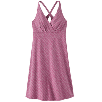 Rochie Patagonia Amber Dawn Dress Women Future Flowers: Faded Magenta