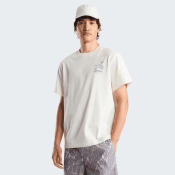 Tricou cu mânecă scurtă The North Face Stones Relaxed Short Sleeve Tee-Graphic Men WHITE DUNE
