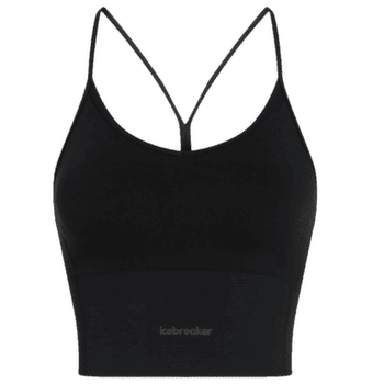 Sutien Icebreaker Merino Blend 260 Seamless Rib Strappy Tank Women BLACK