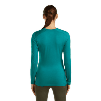 Tricou cu mânecă lungă Icebreaker Merino 200 Oasis LS Crewe Sunrise Summit Women TIDAL TEAL