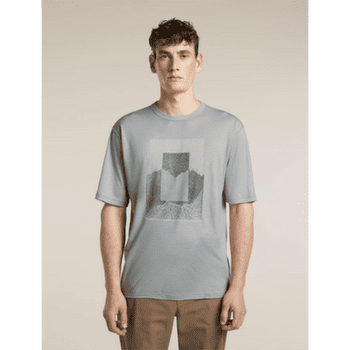 Tricou cu mânecă scurtă Icebreaker Merino 150 Tech Lite SS Relaxed Tee Mountain Shift Men Midnight Navy