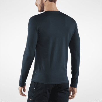 Tricou cu mânecă lungă Fjällräven Singi Merino Henley Men Dark Navy