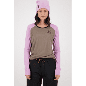 Tricou cu mânecă lungă Mons Royale Icona Raglan Women Cherry / 9 Iron