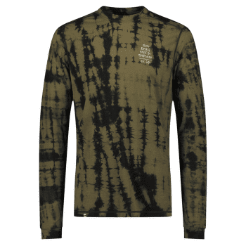 Tricou cu mânecă lungă Mons Royale Cascade Merino Flex 200 LS Olive Tie Dye