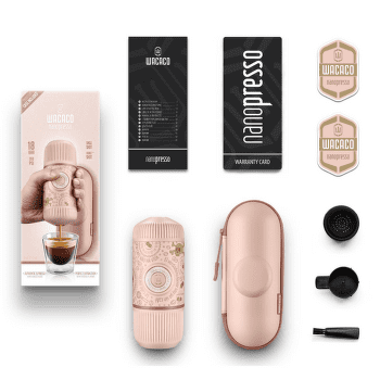Aparat de cafea Wacaco Nanopresso s pouzdrem růžová