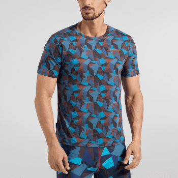 Tricou cu mânecă scurtă La Sportiva DIMENSION T-SHIRT Men Tropic Blue/Cherry Tomato