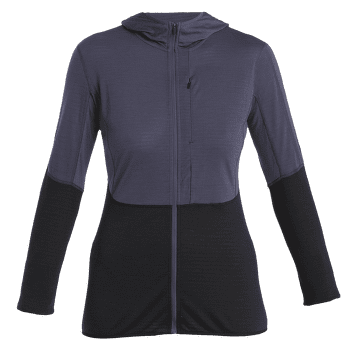 Hanorac Icebreaker Merino 200 Realfleece™ Descender LS  Zip Hoodie Women GRAPHITE/BLACK/CB