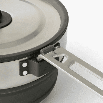 Oală Sea to Summit Detour Stainless Steel Collapsible Pouring Pot - 1.8L Beluga Black