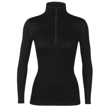 Tricou cu mânecă lungă Icebreaker Merino 260 Tech LS Half Zip Women Black