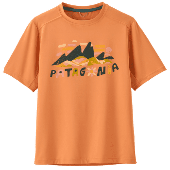 Tricou cu mânecă scurtă Patagonia Capilene® Silkweight T-Shirt Kid Fitz Roy Superbloom: Heirloom Peach