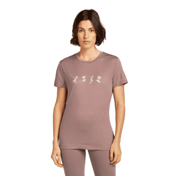 Tricou cu mânecă scurtă Icebreaker Merino 150 Tech Lite SS Tee Snow Day Women TOPAZ