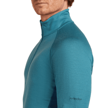 Tricou cu mânecă lungă Icebreaker Merino 200 ZoneKnit™ LS Half Zip Men ATLANTIS/TOPAZ/CB