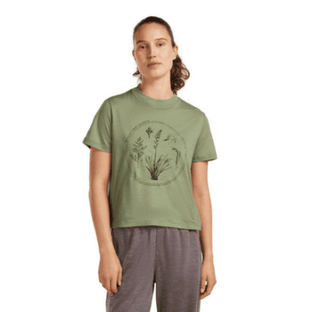 Tricou cu mânecă scurtă Icebreaker Merino 150 Tech Lite SS Crop Tee Seed Story Women PORCINI