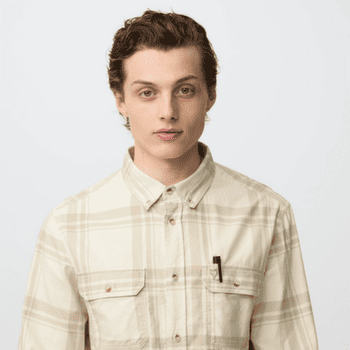 Cămașă cu mânecă lungă Fjällräven ÖVIK LITE FLANNEL SHIRT MEN Dark Navy-Chalk White