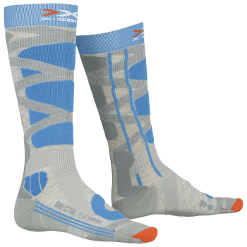 Șosete pentru genunchi X-Bionic Ski Control 4.0 Women GREY MELANGE/TURQUOISE