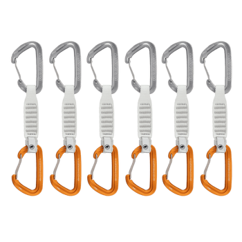 Set expres Mammut Sender Wire 12 cm 6-Pack Quickdraws light grey-gold
