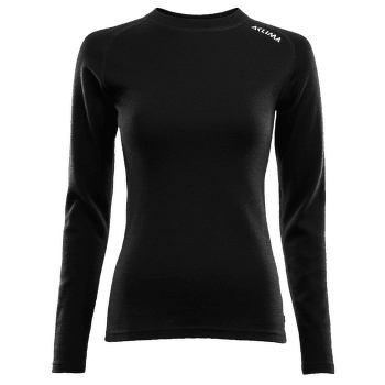 Tricou cu mânecă lungă Aclima WarmWool Crew Neck Women Jet Black