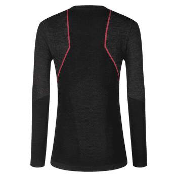 Tricou cu mânecă lungă La Sportiva WOOL40 AERO LONGSLEEVE Women Black/Hibiscus