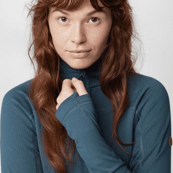 Hanorac Fjällräven Abisko Lite Fleece Half Zip Women Dark Navy