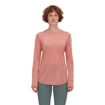 Tricou cu mânecă lungă Mammut Tree Wool FL Longsleeve Women 2281 peach melange