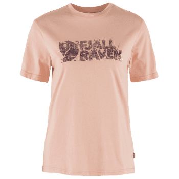 Tricou cu mânecă scurtă Fjällräven Lush Logo T-Shirt Women Chalk Rose