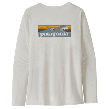 Tricou cu mânecă lungă Patagonia Cap Cool Daily Graphic Shirt Waters Long Sleeve Women Boardshort Logo Light Plume Grey: White