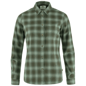 Cămașă cu mânecă lungă Fjällräven Övik Flannel Shirt Women Deep Forest-Patina Green