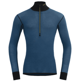 Tricou cu mânecă lungă Devold Wool Mesh 190 Zip Neck Men 422B FLOOD/CAVIAR