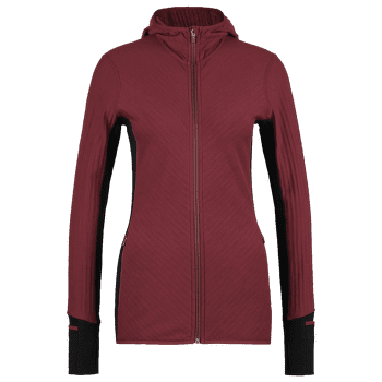 Pulover Icebreaker Descender LS Zip Hood Women PORT/BLACK/CB