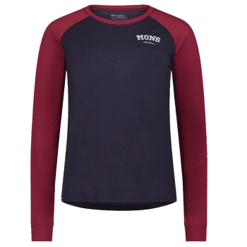 Tricou cu mânecă lungă Mons Royale Icona Raglan Women Cherry / 9 Iron