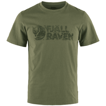 Tricou cu mânecă scurtă Fjällräven Lush Logo T-Shirt Men Laurel Green