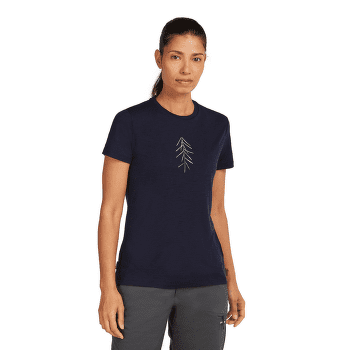 Tricou cu mânecă scurtă Icebreaker Merino 150 Tech Lite SS Tee Lancewood Women Midnight Navy