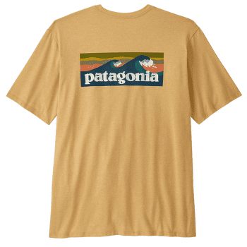 Tricou cu mânecă scurtă Patagonia Boardshort Logo Pocket Responsibili Tee Men Beeswax Tan