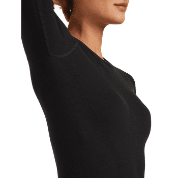 Tricou cu mânecă lungă Icebreaker Merino 260 ZoneKnit™ Seamless LS Crewe Women BLACK