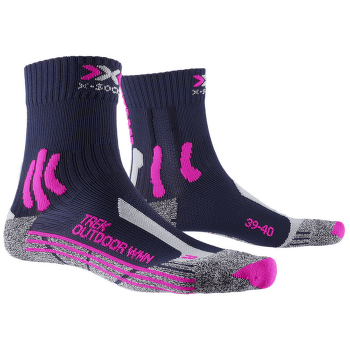 Șosete X-Bionic X-Socks Trek Outdoor Women MIDNIGHT BLUE/PINK/LT GREY MELANGE