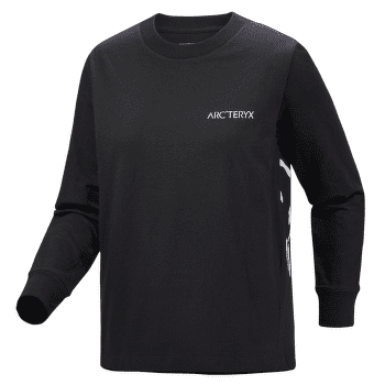 Tricou cu mânecă lungă Arcteryx Kragg Cotton Bird Crew LS Women Black / White