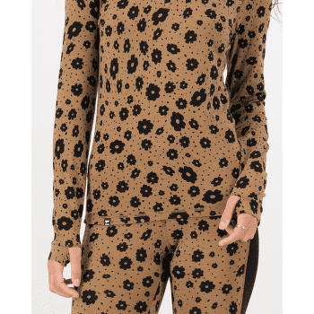 Tricou cu mânecă lungă Mons Royale Cascade Merino Flex 1/4 Zip Long Sleeve Women Aoraki Lily Toffee